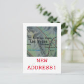 Aankondiging nieuw adres in Las Vegas (Staand voorkant)