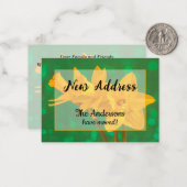 Aankondiging nieuw adres met narcissen (Voorkant / Achterkant in situ)
