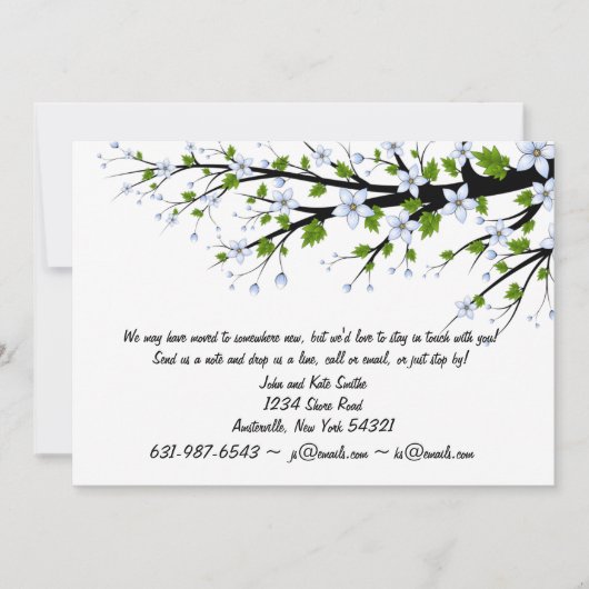 Aankondiging Nieuw Adres Spring Blossoms (Voorkant)