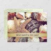 Aankondiging nieuw adres Starfish Coastal Home Briefkaart (Voorkant / Achterkant)