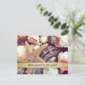 Aankondiging nieuw adres Starfish Coastal Home Briefkaart (Staand voorkant)