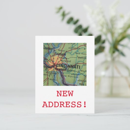 Aankondiging nieuw adres van Cincinatti (Staand voorkant)