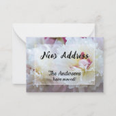 Aankondiging nieuw adres witte pioenrozen (Voorkant)
