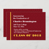 Aankondiging nieuw Afstudeerder Burgundy Gold in e (Voorkant / Achterkant)