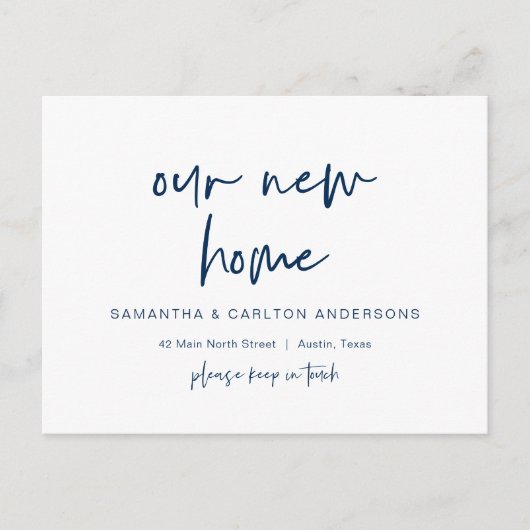 Aankondiging nieuw Dream Home-adres, modern Briefkaart (Voorkant)