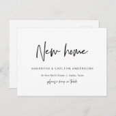 Aankondiging nieuw Dream Home-adres, Modern Postc Briefkaart (Voorkant / Achterkant)