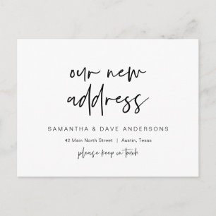 Aankondiging nieuw Dream Home-adres, Modern Postca Briefkaart