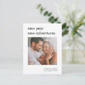 Aankondiging nieuw jaar avonturen foto-Verloving (Staand voorkant)