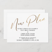 Aankondiging nieuw plan Elegant Gold Handwriting (Voorkant / Achterkant)