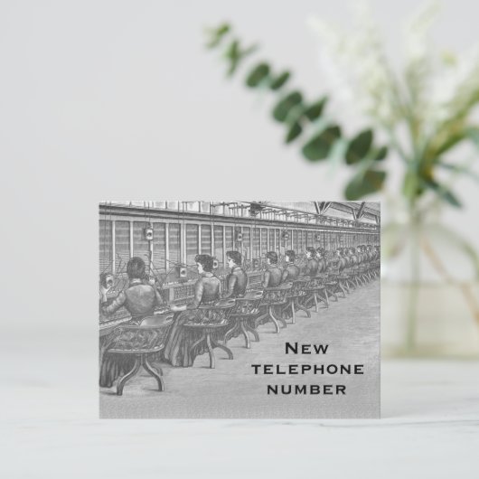 Aankondiging nieuw telefoonnummer (Staand voorkant)