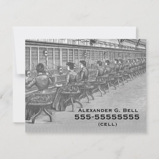 Aankondiging nieuw telefoonnummer (Achterkant)