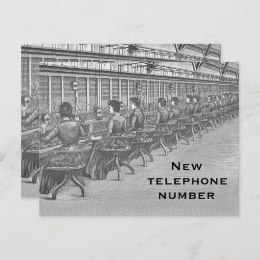 Aankondiging nieuw telefoonnummer (Voorkant / Achterkant)