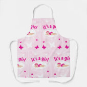 Aankondiging nieuwe baby Girl Schort (Voorkant)