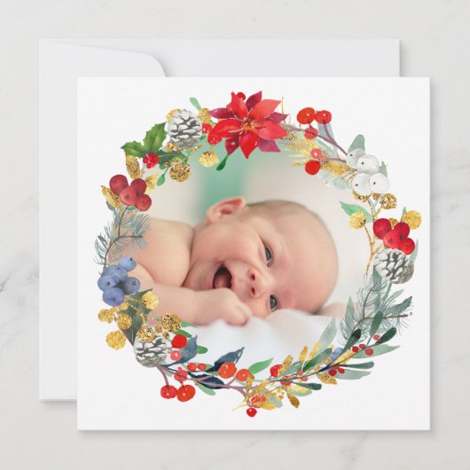 aankondiging nieuwe baby Prettig Kerstfeest (Voorkant)