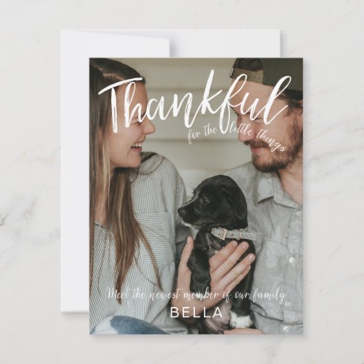 Aankondiging nieuwe familielid Foto van Thanksgivi (Voorkant)