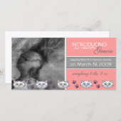 Aankondiging nieuwe geadmineerde huisdier (Voorkant / Achterkant)