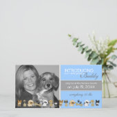 Aankondiging nieuwe hond-adoptie (Staand voorkant)