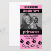 Aankondiging nieuwe Pet Adoption (Voorkant / Achterkant)