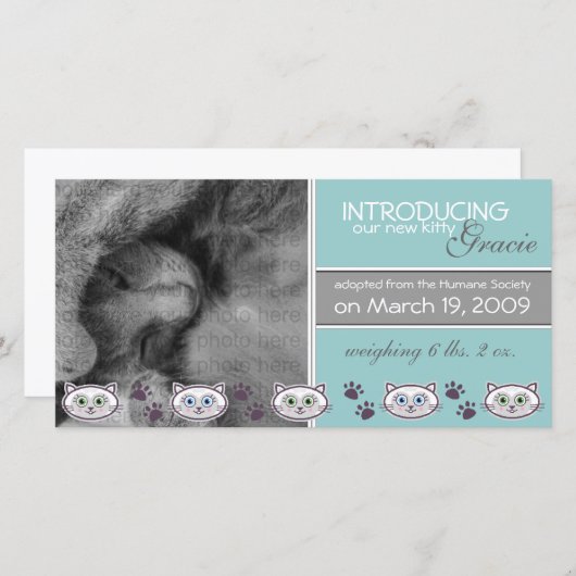 Aankondiging nieuwe Pet Adoption (Voorkant / Achterkant)