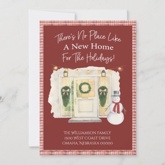 Aankondiging nieuwe thuisadres Verhuisde feestdag (Voorkant)