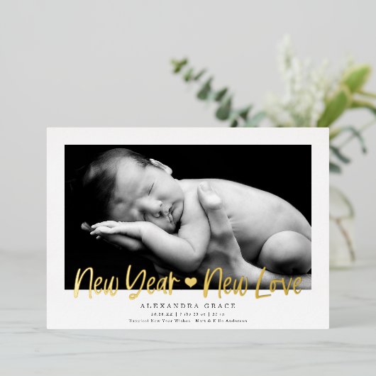 Aankondiging nieuwjaars New Love Holiday (Staand Voorkant)