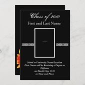 Aankondiging of uitnodiging van het afstuderen (Voorkant / Achterkant)