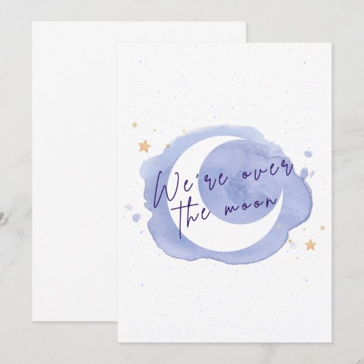 Aankondiging of uitnodiging voor baby shower (Voorkant / Achterkant)