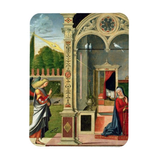 Aankondiging (olie op het paneel) 2 magneet (Verticaal)