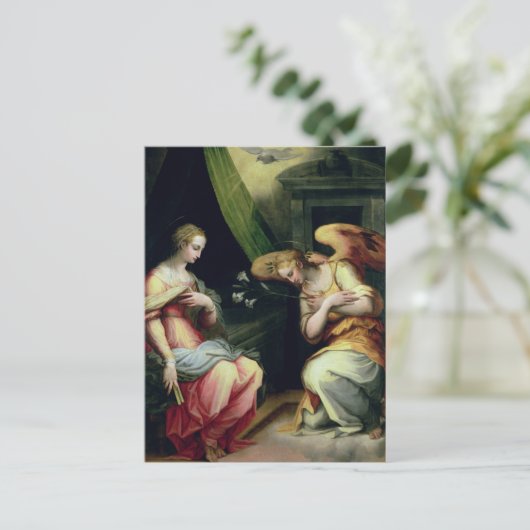 Aankondiging (olie op het paneel) 3 briefkaart (Staand voorkant)