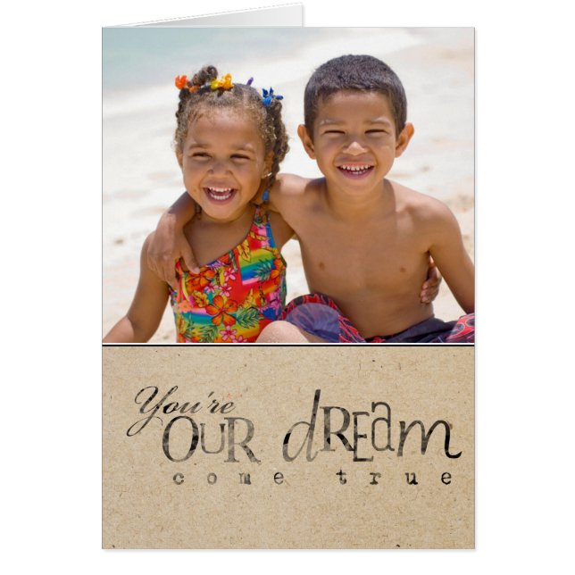 Aankondiging op adoptiedag Foto Wenskaart (Voorkant)