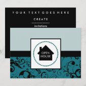 aankondiging open huis: professionele damast (Voorkant / Achterkant)