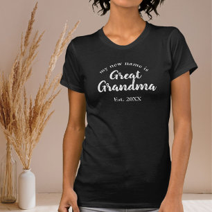 Aankondiging Oproep Grootoma Jaar Wit Grootkind T-shirt