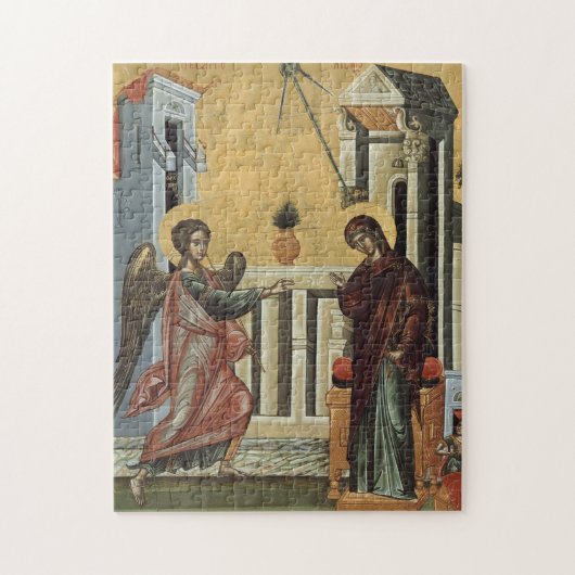 Aankondiging Orthodox Christelijk Icoon Legpuzzel (Verticaal)