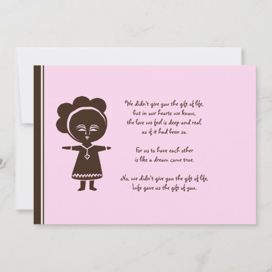 Aankondiging over Ethiopische adoptie (Achterkant)