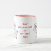 Aankondiging over het sentiment van een mammie bab mok (Midden)