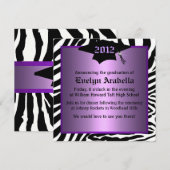 Aankondiging Paars Zebra Afstuderen (Voorkant / Achterkant)