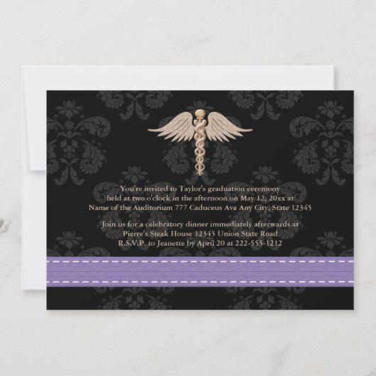 Aankondiging Paarse Afstuderen Medische School (Achterkant)