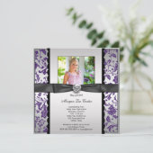 Aankondiging Paarse foto Afstuderen (Staand voorkant)