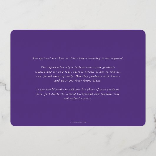 Aankondiging Paarse medische Afstuderen Caduceus (Achterkant)