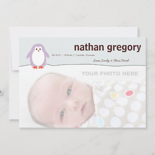 Aankondiging Penguin Birth (Voorkant)