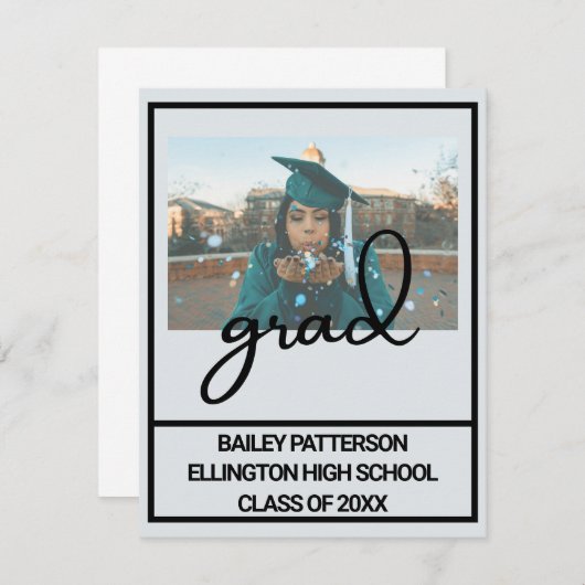 Aankondiging persoonlijk Afstuderen van de Hogere  (Voorkant / Achterkant)