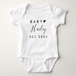 Aankondiging persoonlijke achternaam Baby Bodysuit