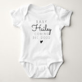 Aankondiging persoonlijke achternaam Baby Bodysuit (Voorkant)