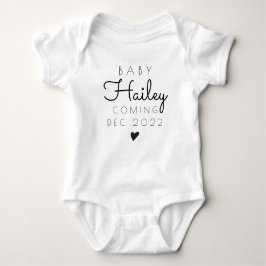 Aankondiging persoonlijke achternaam Baby Bodysuit