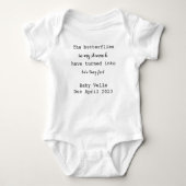 Aankondiging persoonlijke achternaam Baby Bodysuit (Voorkant)