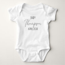 Aankondiging persoonlijke achternaam Baby Bodysuit