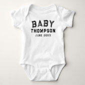 Aankondiging persoonlijke achternaam of voornaam romper (Voorkant)