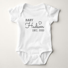 Aankondiging persoonlijke Baby naam Romper