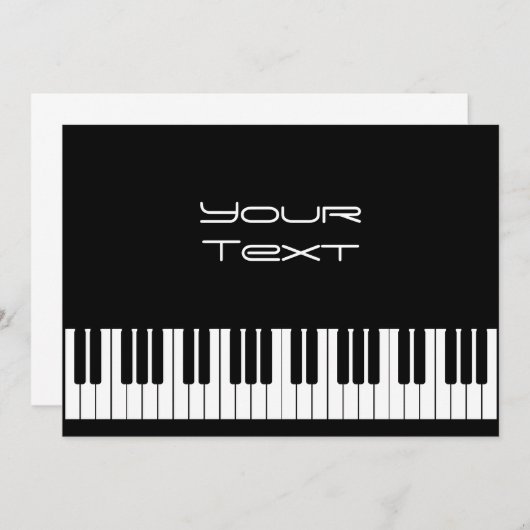 Aankondiging pianotoetsenbord (Voorkant / Achterkant)