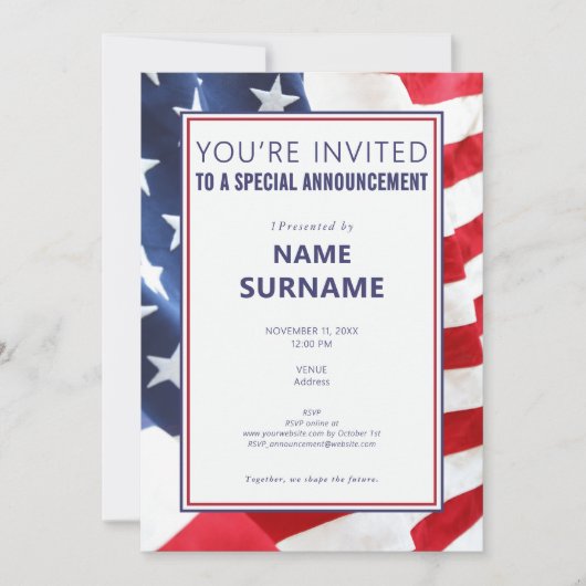 Aankondiging politieke kandidatencampagne teaser (Voorkant)